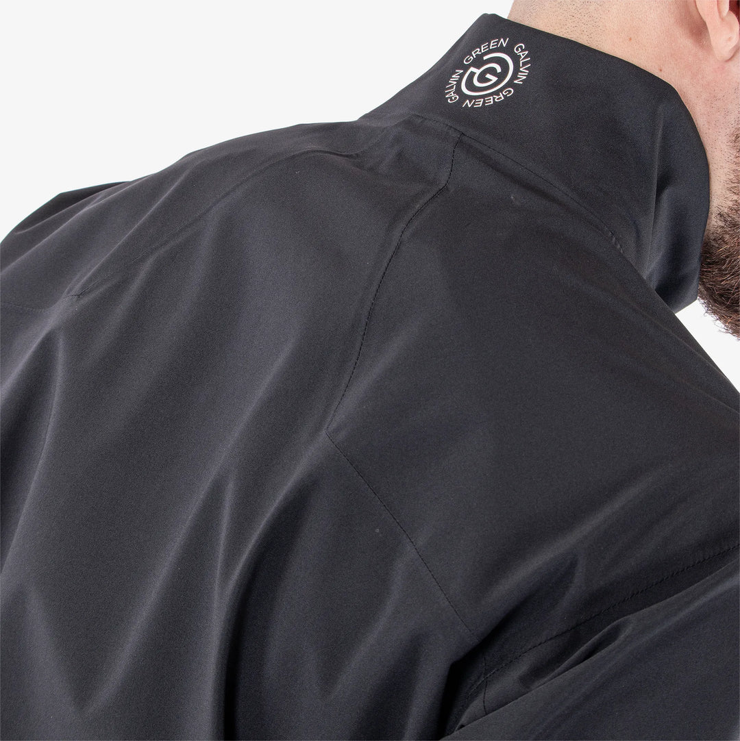 Armstrong solids is a Waterproof golf jacket for Men in the color Black/Sharkskin(5)