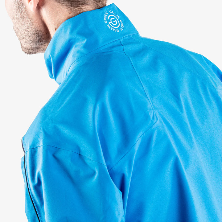 Armstrong is a Waterproof golf jacket for Men in the color Blue/Navy/White(8)