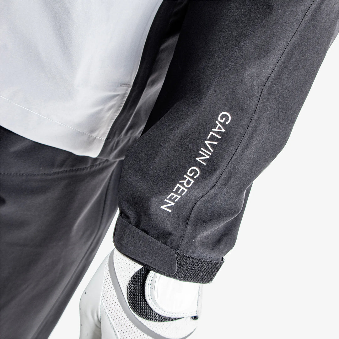 Armstrong is a Waterproof golf jacket for Men in the color Black/Sharkskin/Cool Grey(4)