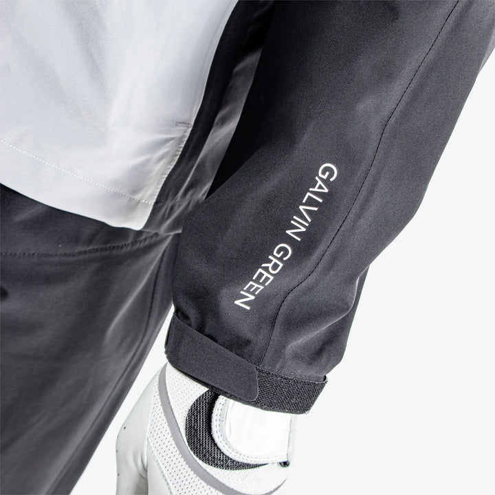 Armstrong is a Waterproof golf jacket for Men in the color Black/Sharkskin/Cool Grey(4)