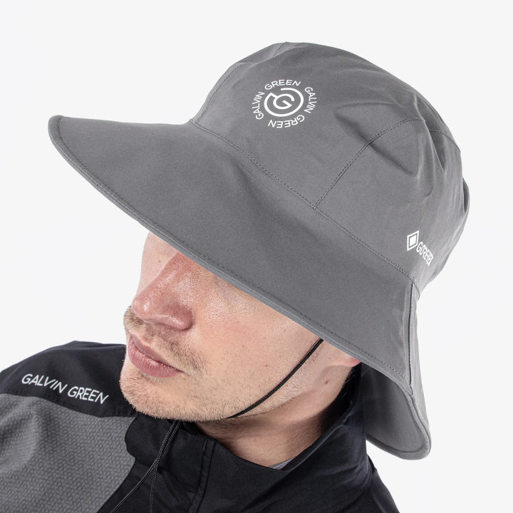 Art is a Waterproof golf hat in the color Sharkskin(2)