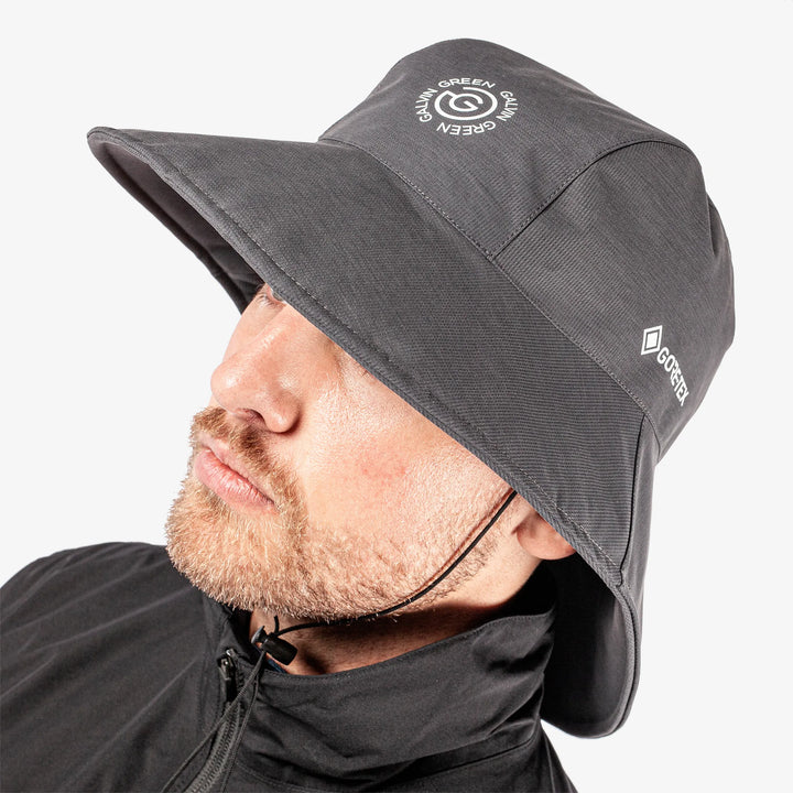 Art Upcycled is a Waterproof golf hat in the color Sharkskin(2)