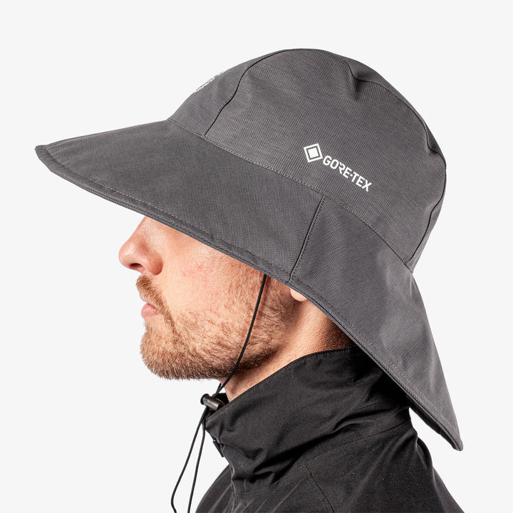 Art Upcycled is a Waterproof golf hat in the color Sharkskin(3)