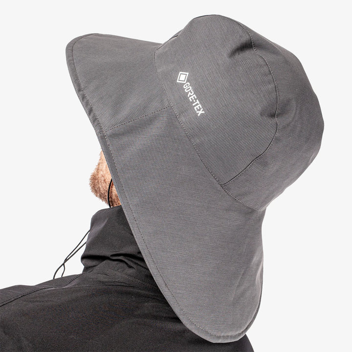 Art Upcycled is a Waterproof golf hat in the color Sharkskin(4)