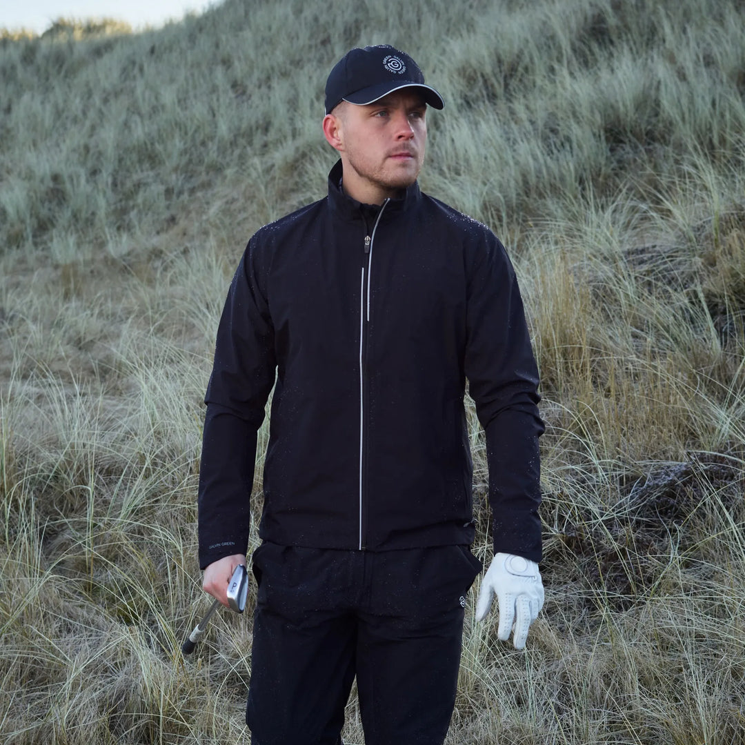 Arvin Waterproof golf jacket Black/Sharkskin – Galvin Green Arvin Waterproof golf jacket Black/Sharkskin – Galvin Green