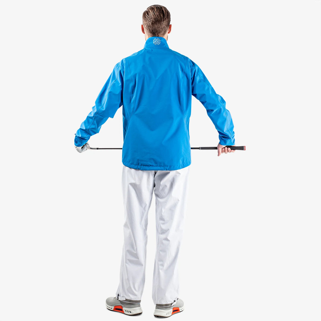 Arvin is a Waterproof golf jacket for Men in the color Blue/White(5)