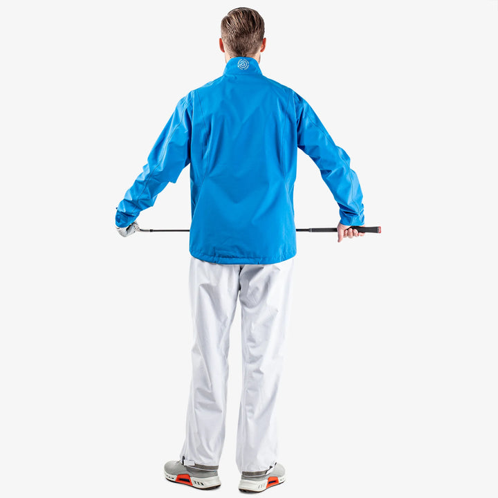 Arvin is a Waterproof golf jacket for Men in the color Blue/White(5)