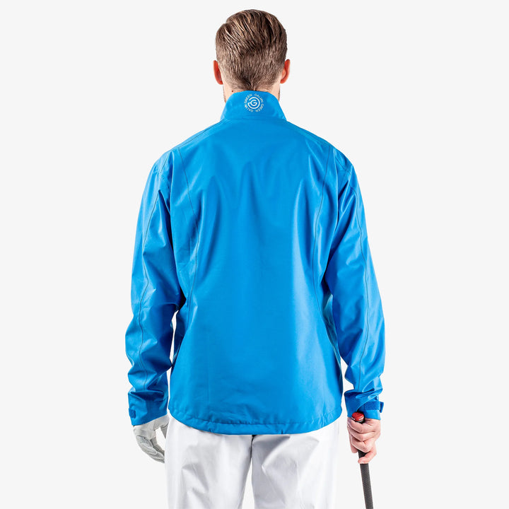Arvin is a Waterproof golf jacket for Men in the color Blue/White(7)