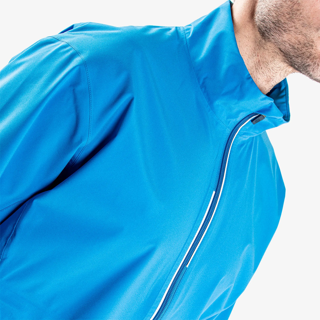 Arvin is a Waterproof golf jacket for Men in the color Blue/White(3)