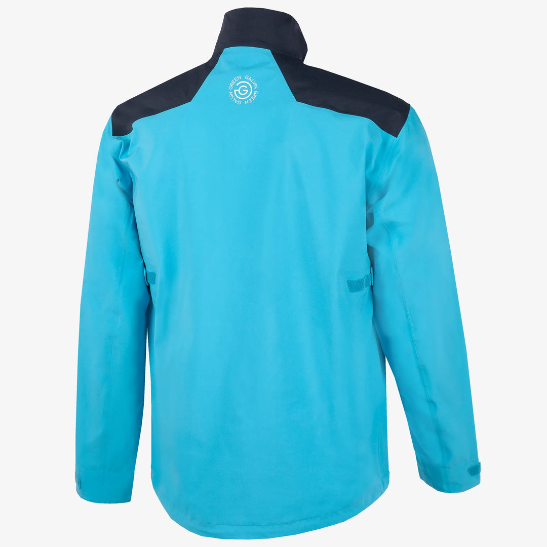 Ashford is a Waterproof golf jacket for Men in the color Aqua/Navy/White(8)