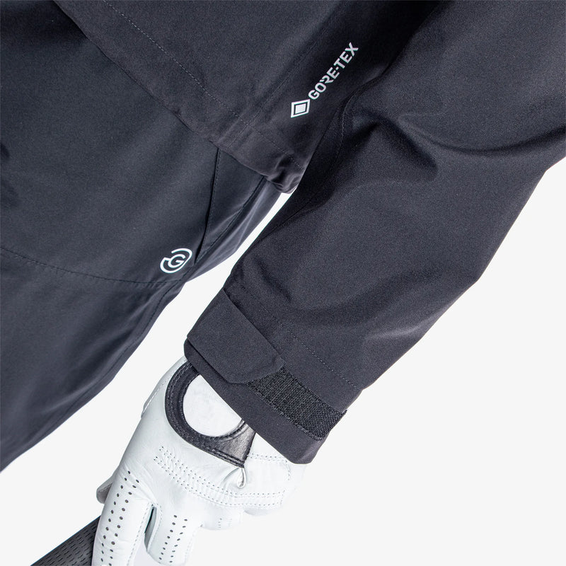 Ashford is a Waterproof golf jacket for Men in the color Black/Red(5)