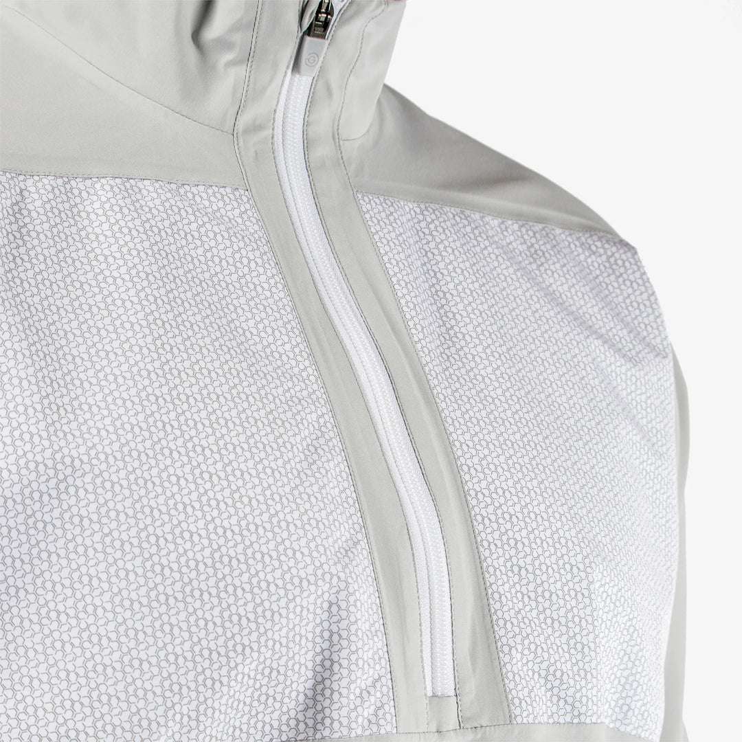 Ashford is a Waterproof golf jacket for Men in the color Cool Grey/White(5)