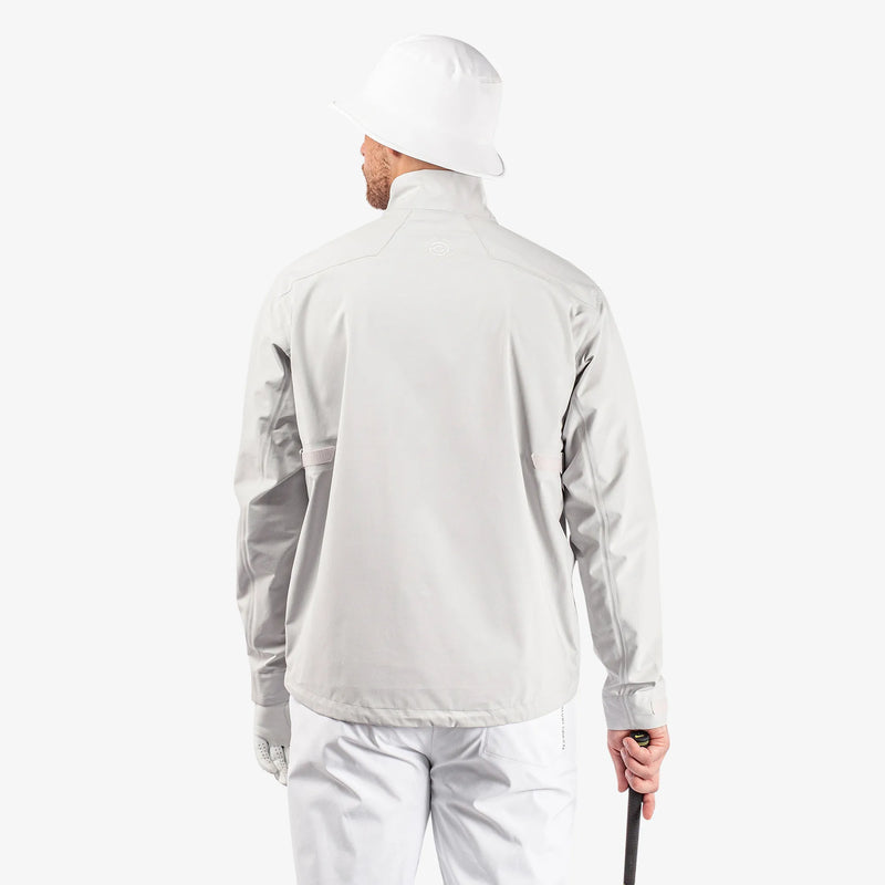 Ashford is a Waterproof golf jacket for Men in the color Cool Grey/White(7)