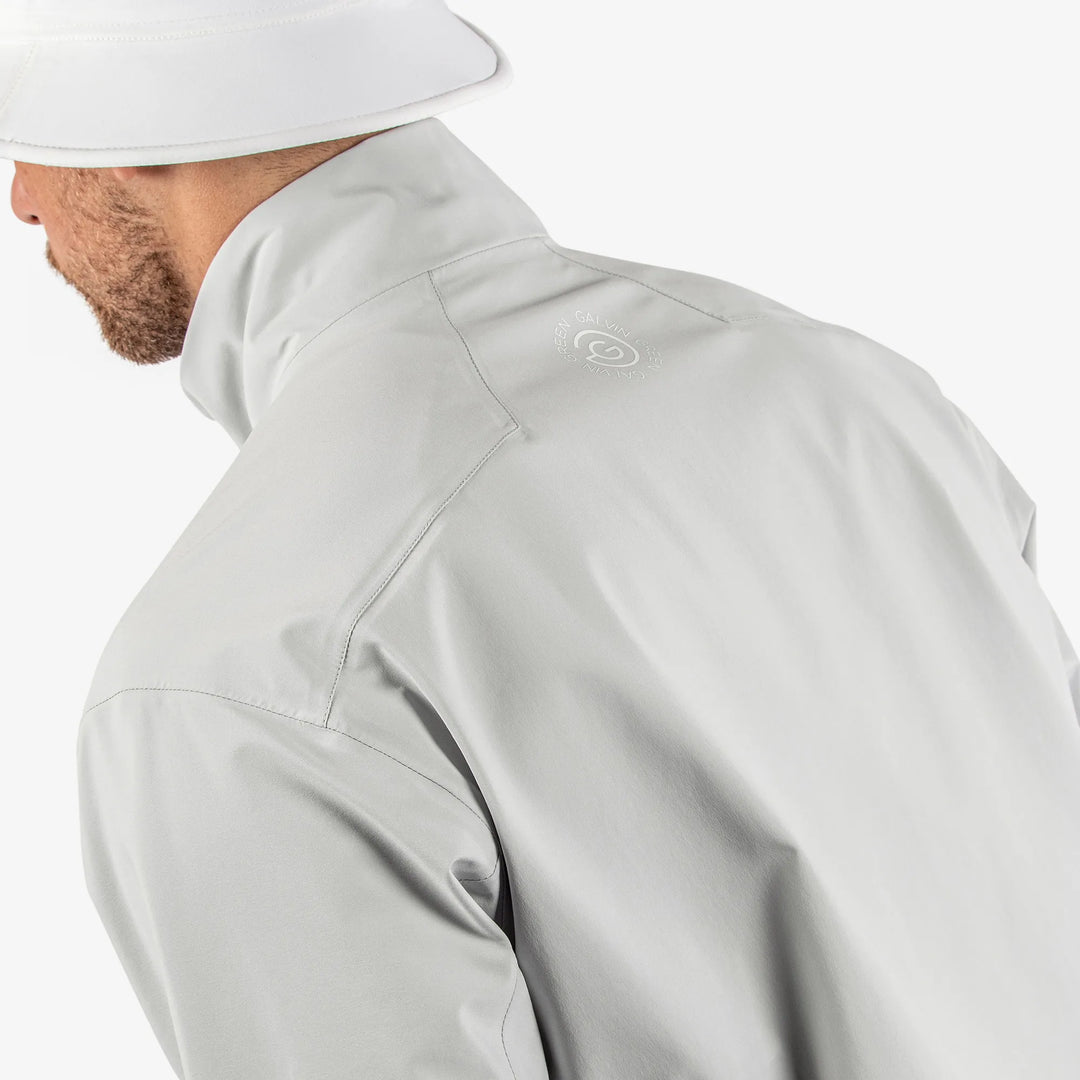Ashford is a Waterproof golf jacket for Men in the color Cool Grey/White(8)