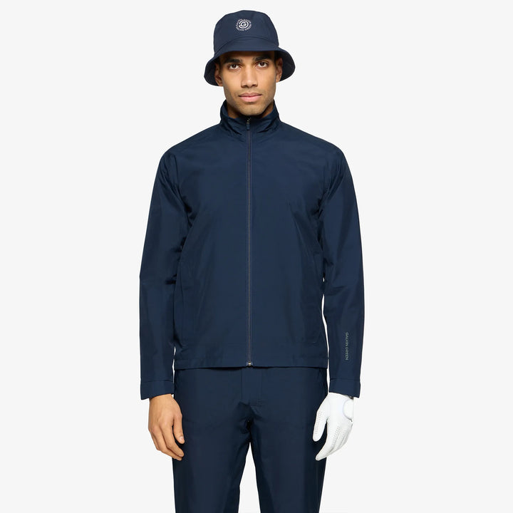 Aston is a Waterproof Golf Jacket for Men in the color Navy(1)