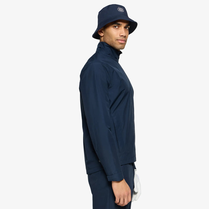 Aston is a Waterproof Golf Jacket for Men in the color Navy(3)