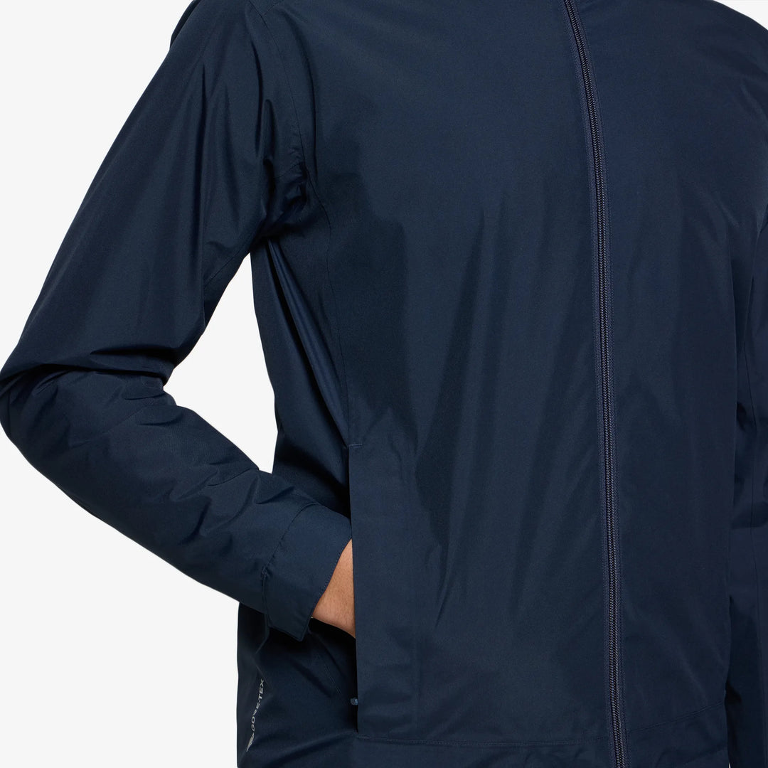 Aston is a Waterproof Golf Jacket for Men in the color Navy(4)