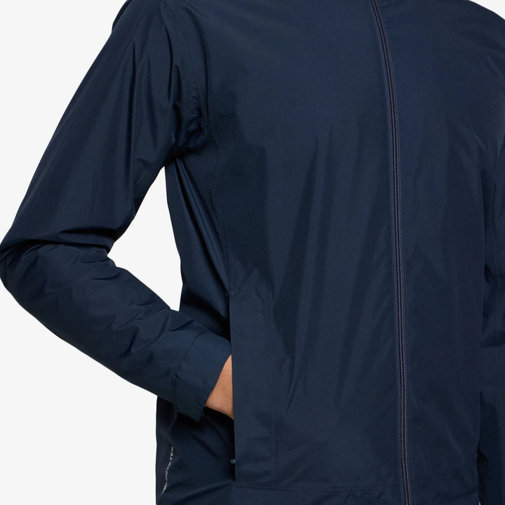 Aston is a Waterproof Golf Jacket for Men in the color Navy(4)