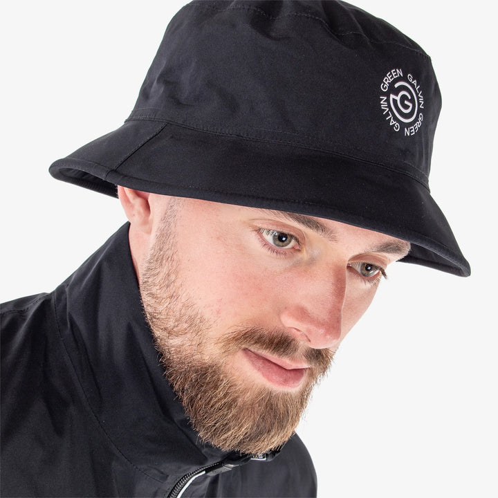 Astro is a Waterproof golf hat in the color Black(2)