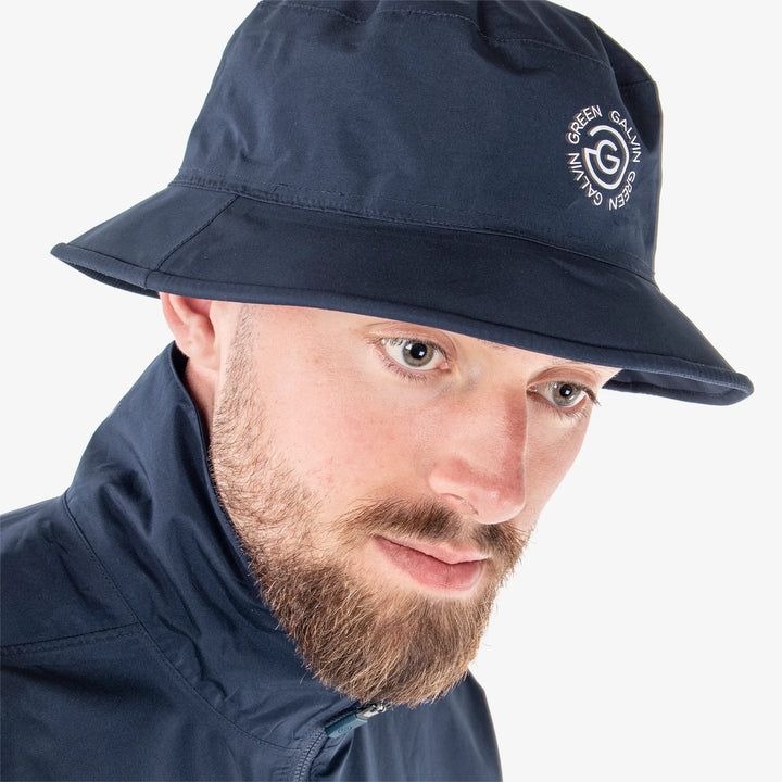 Astro is a Waterproof golf hat in the color Navy(2)