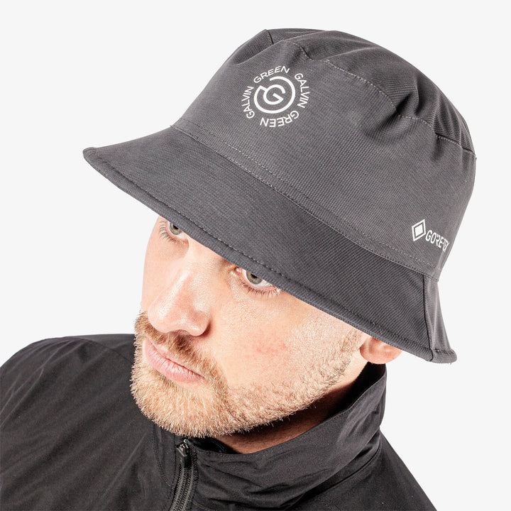 Astro Upcycled is a Waterproof golf hat in the color Sharkskin(2)