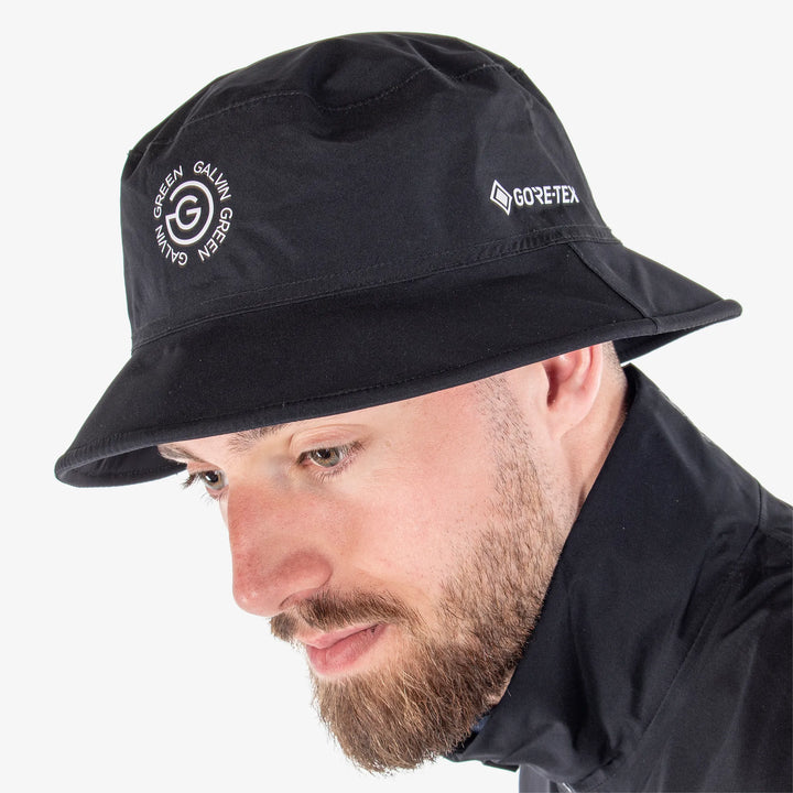Astro is a Waterproof golf hat in the color Black(3)