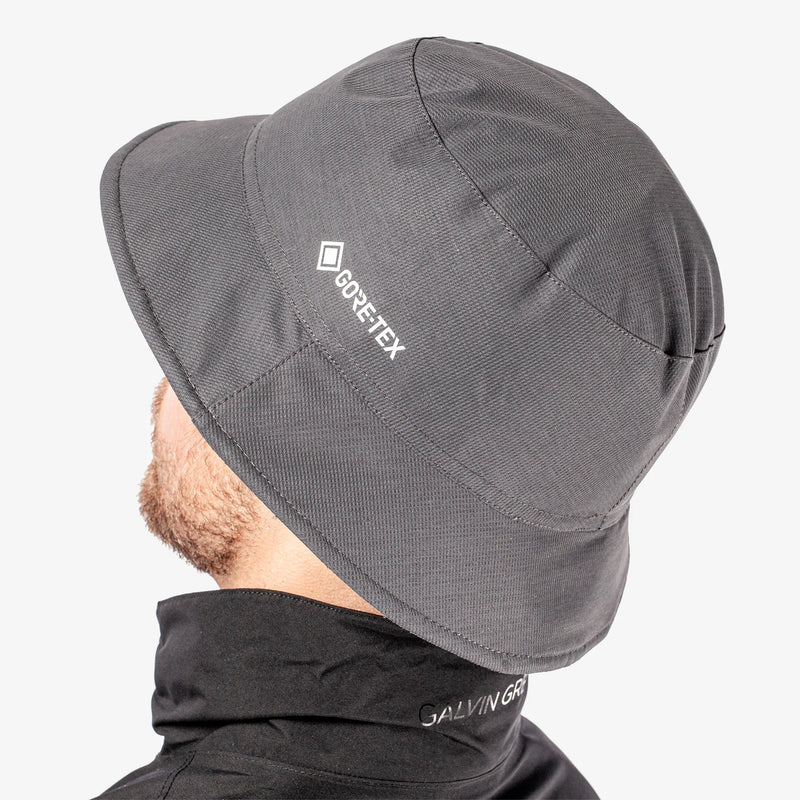 Astro Upcycled is a Waterproof golf hat in the color Sharkskin(3)