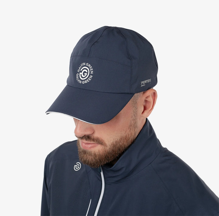 Atlas is a Waterproof golf cap in the color Navy(2)