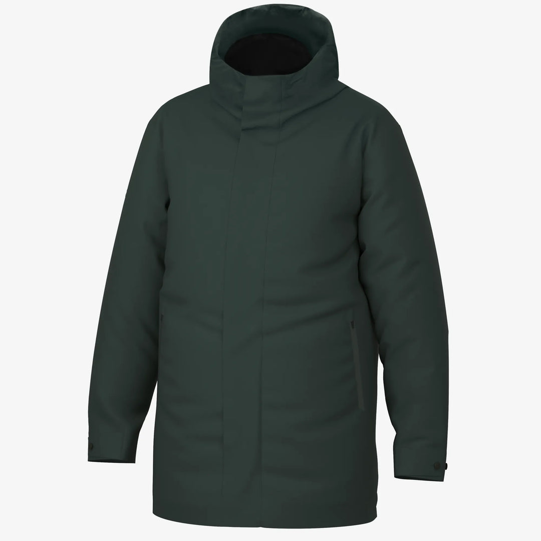 Austin is a Windproof and water repellent insulating golf parka for Men in the color Jungle Green(0)