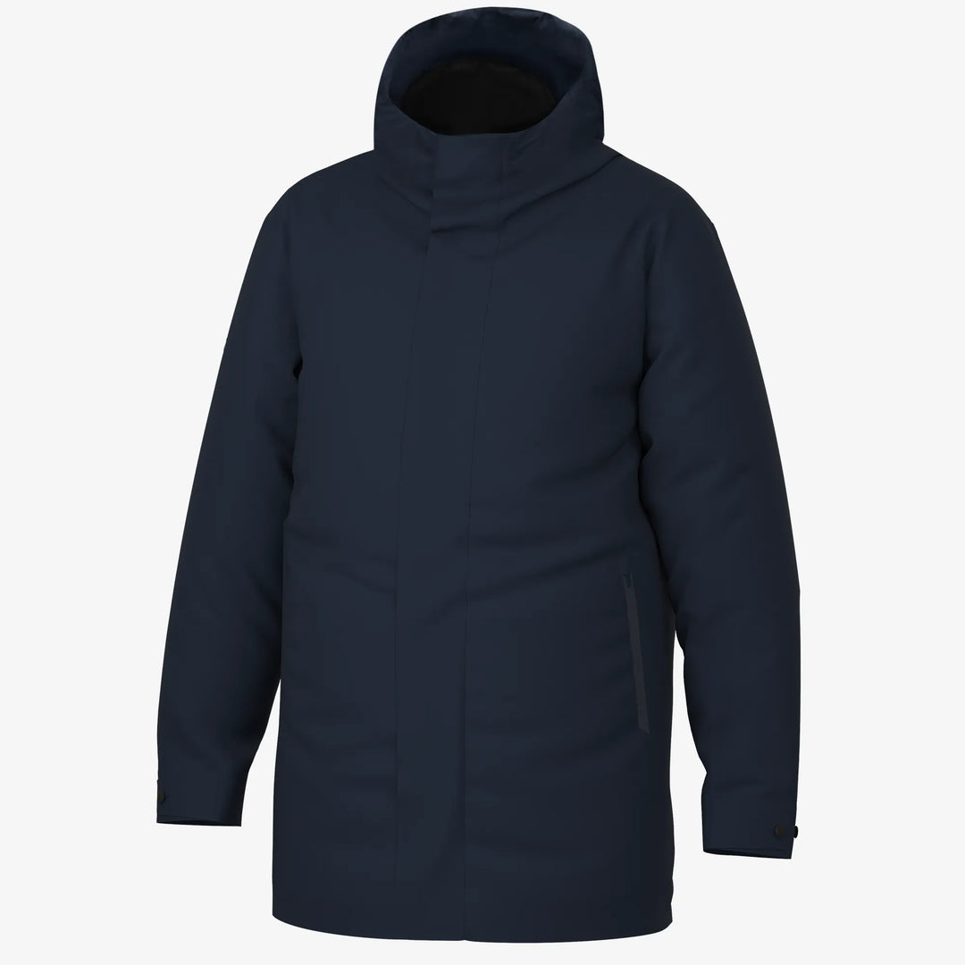 Austin is a Windproof and water repellent insulating golf parka for Men in the color Navy(0)