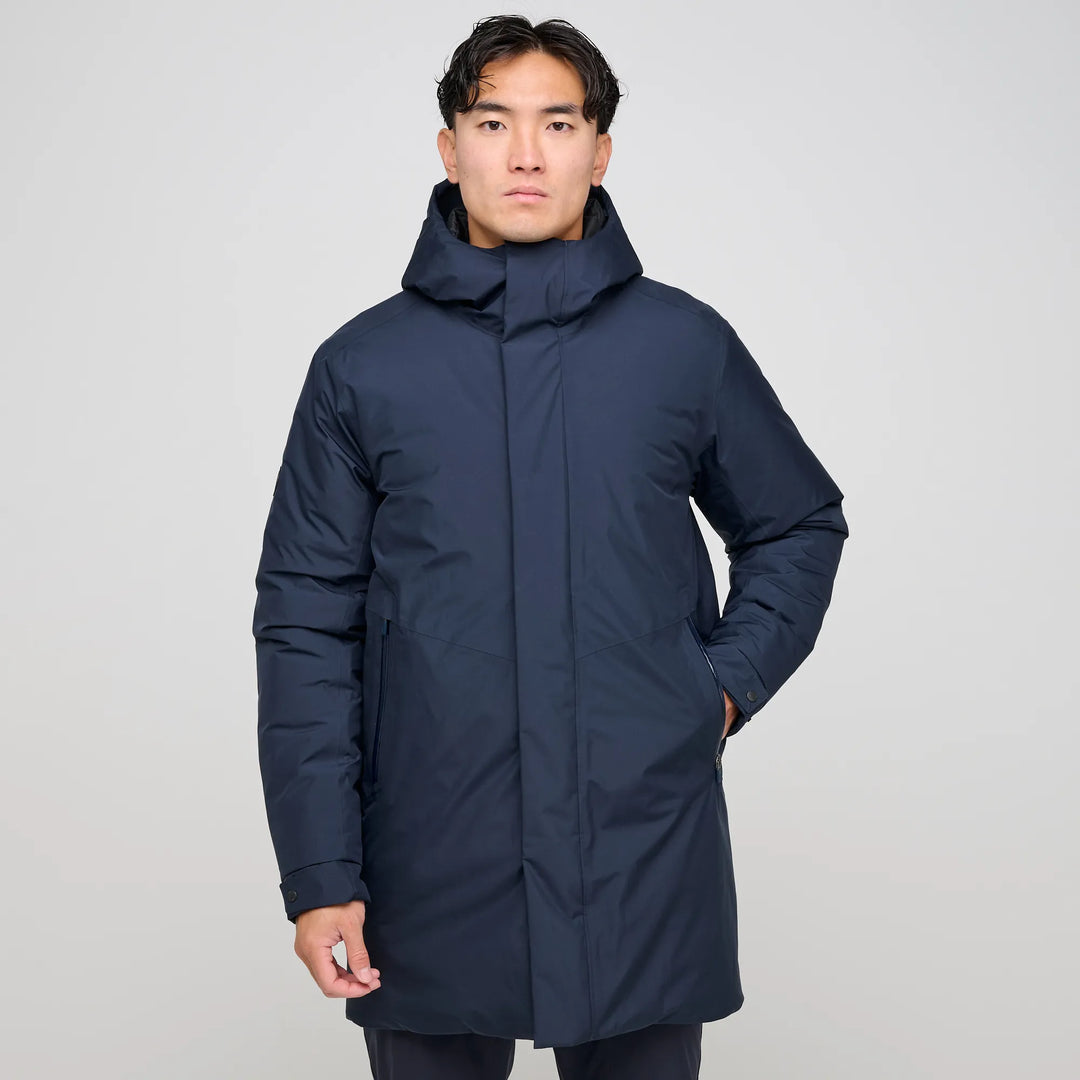 Austin is a Windproof and water repellent insulating golf parka for Men in the color Navy(1)