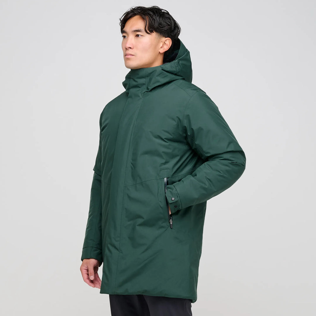 Austin is a Windproof and water repellent insulating golf parka for Men in the color Jungle Green(4)