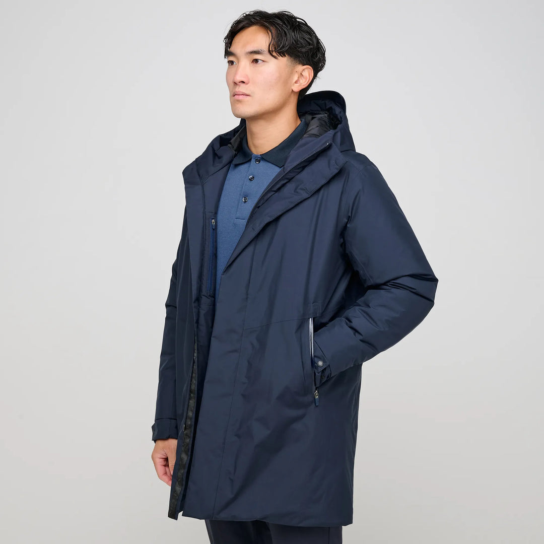 Austin is a Windproof and water repellent insulating golf parka for Men in the color Navy(4)