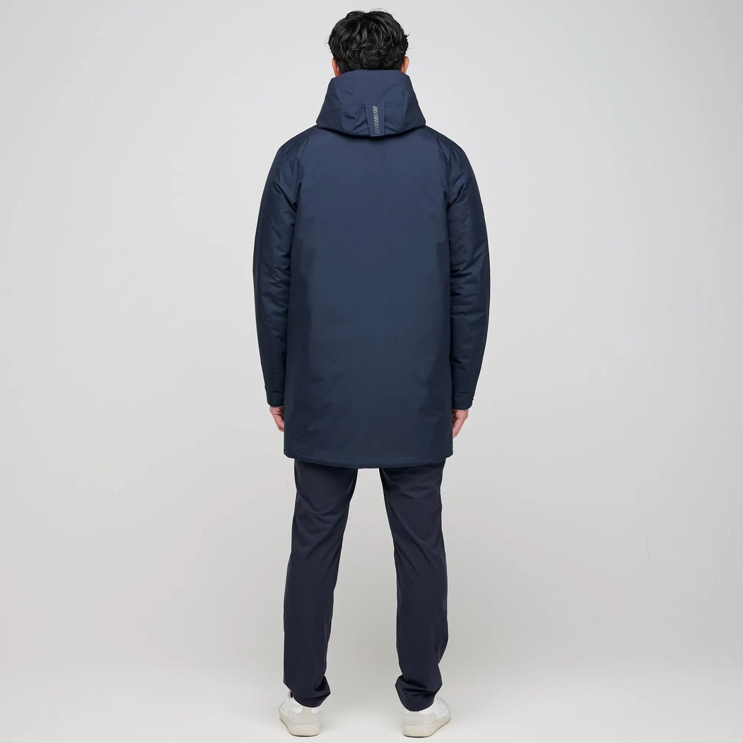 Austin is a Windproof and water repellent insulating golf parka for Men in the color Navy(9)