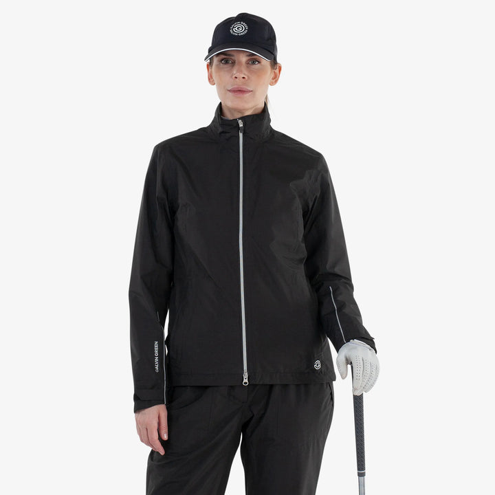 Ava is a Waterproof Golf Jacket for Women in the color Black(1)