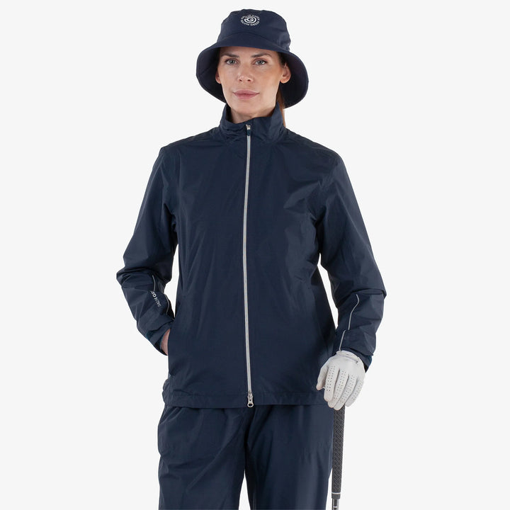 Ava is a Waterproof Golf Jacket for Women in the color Navy(1)