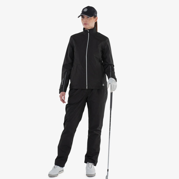 Ava is a Waterproof Golf Jacket for Women in the color Black(2)