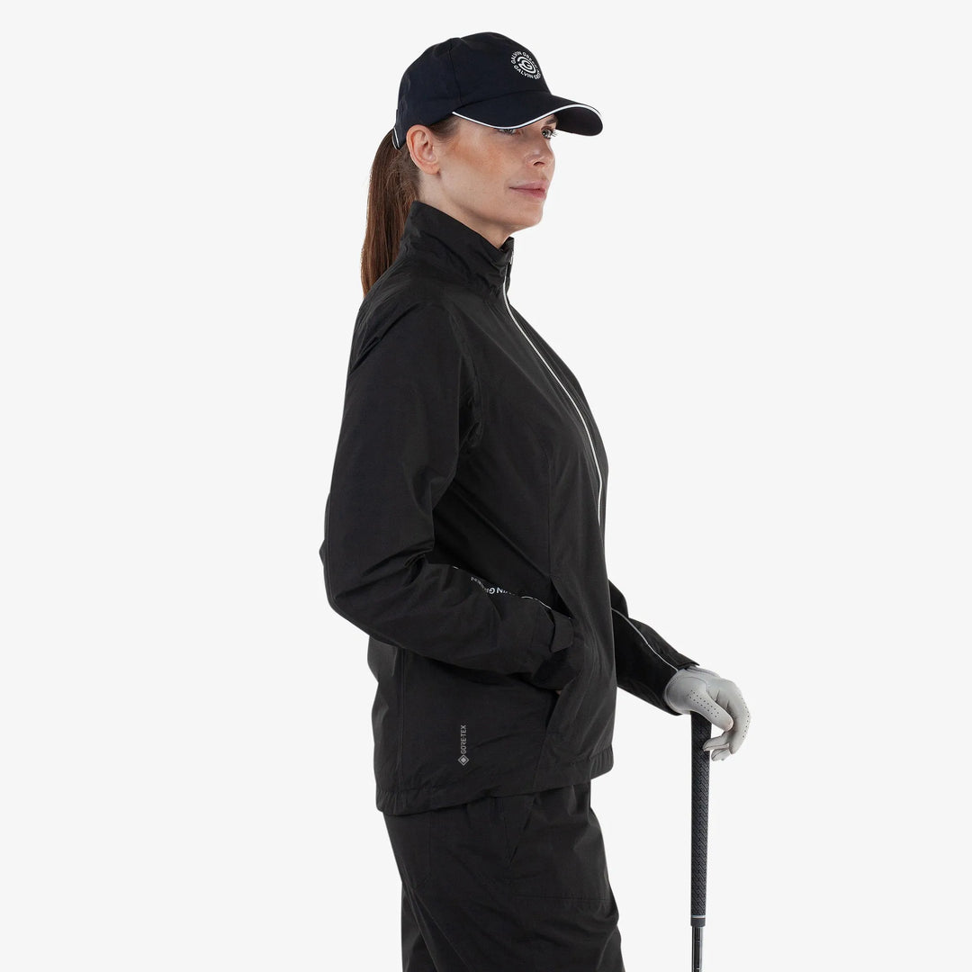 Ava is a Waterproof Golf Jacket for Women in the color Black(3)