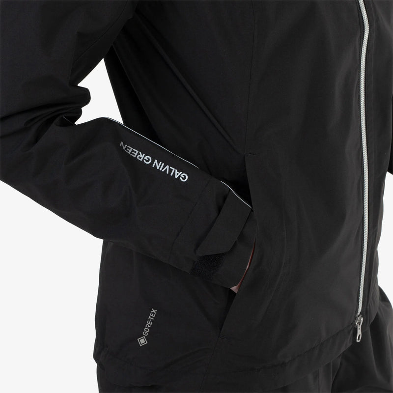 Ava is a Waterproof Golf Jacket for Women in the color Black(4)