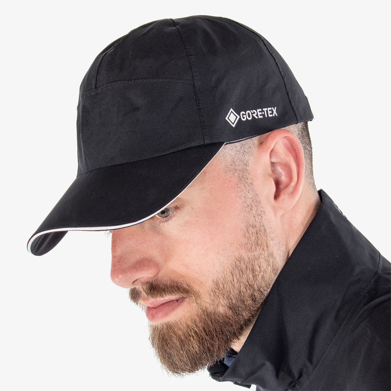 Axiom cresting is a Waterproof golf cap in the color Black(3)