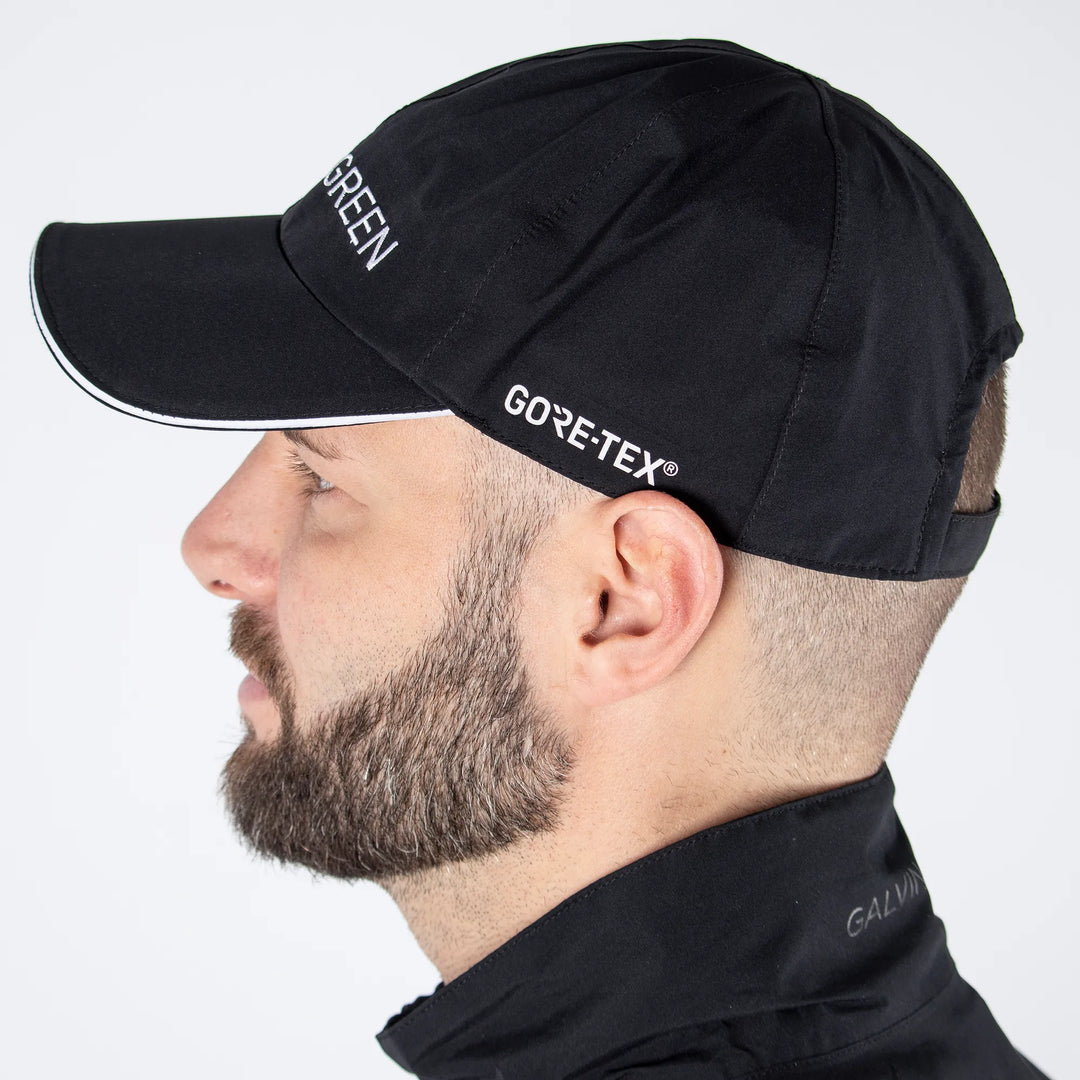 Axium Cap Axiom Waterproof golf cap Black – Galvin Green