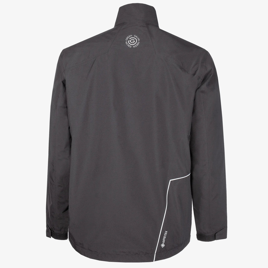 Axley is a Waterproof golf jacket for Men in the color Black/Forged Iron(10)