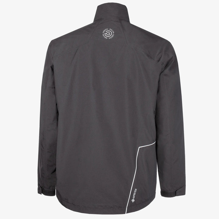 Axley is a Waterproof golf jacket for Men in the color Black/Forged Iron(10)