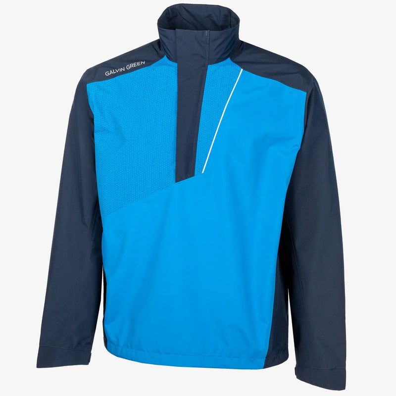 Axley is a Waterproof golf jacket for Men in the color Navy/Blue/White(0)