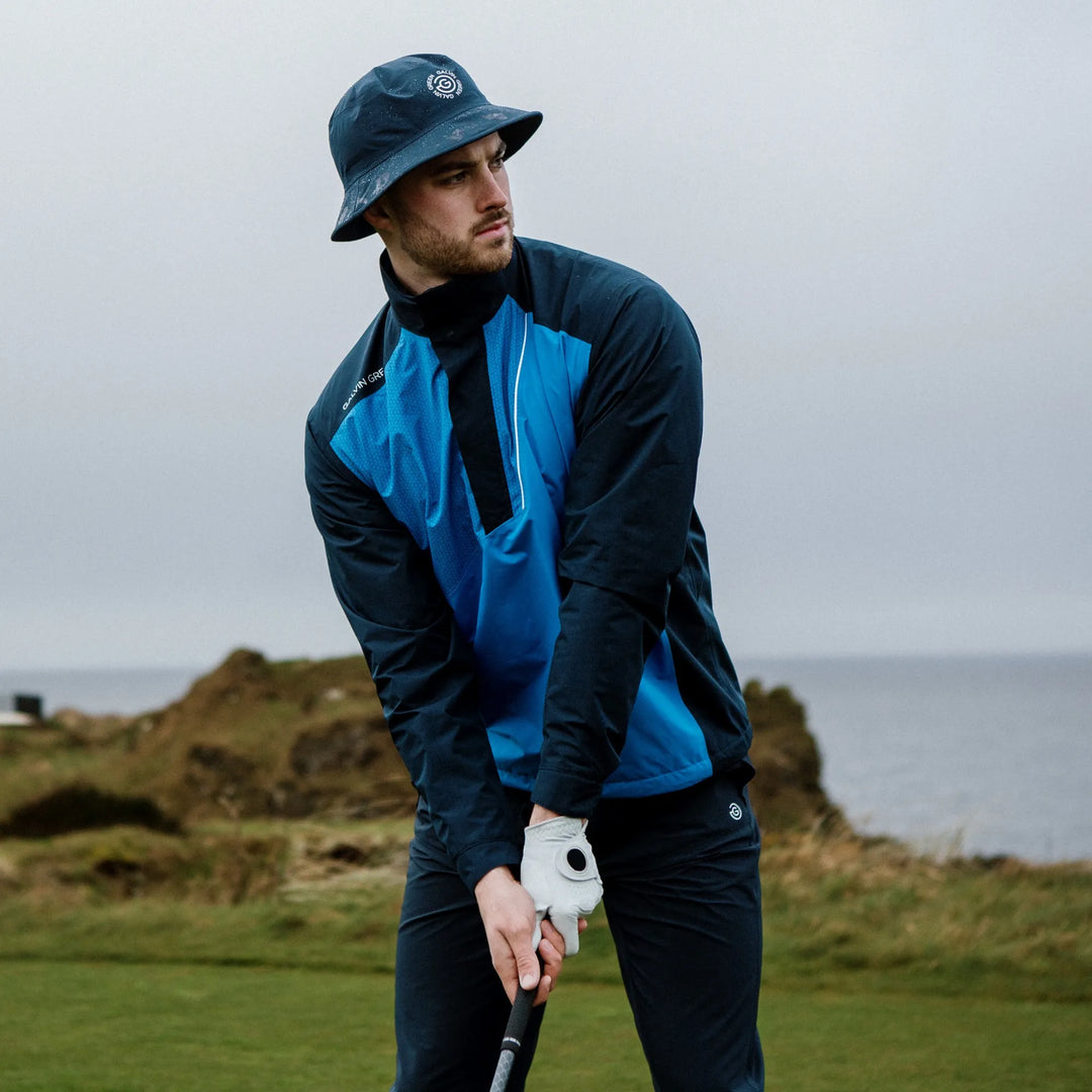 Axley is a Waterproof golf jacket for Men in the color Navy/Blue/White(10)