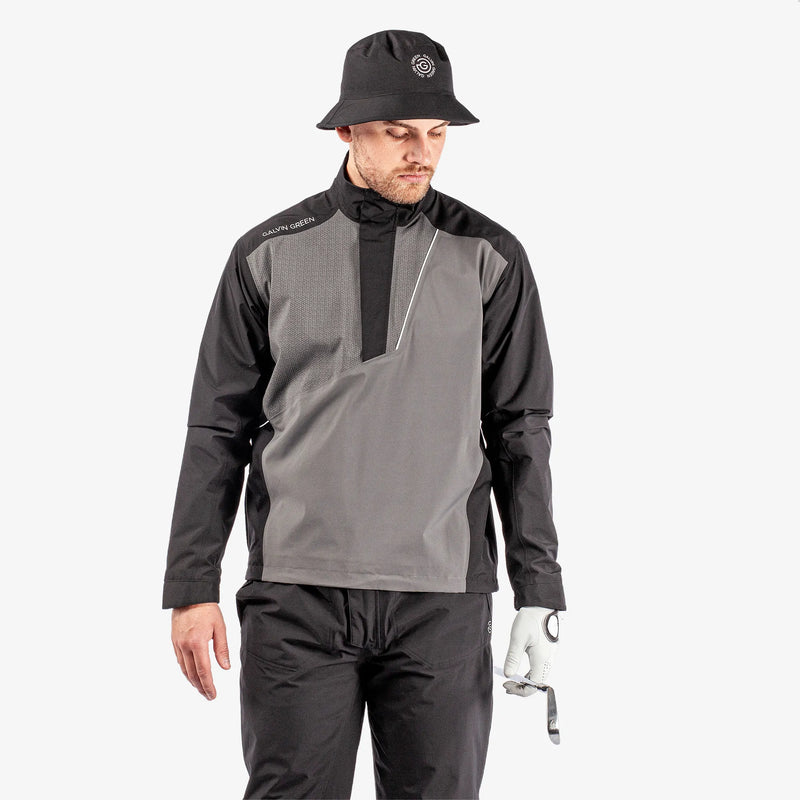 Axley Waterproof golf jacket Black/Forged Iron – Galvin Green Axley Waterproof golf jacket Black/Forged Iron – Galvin Green