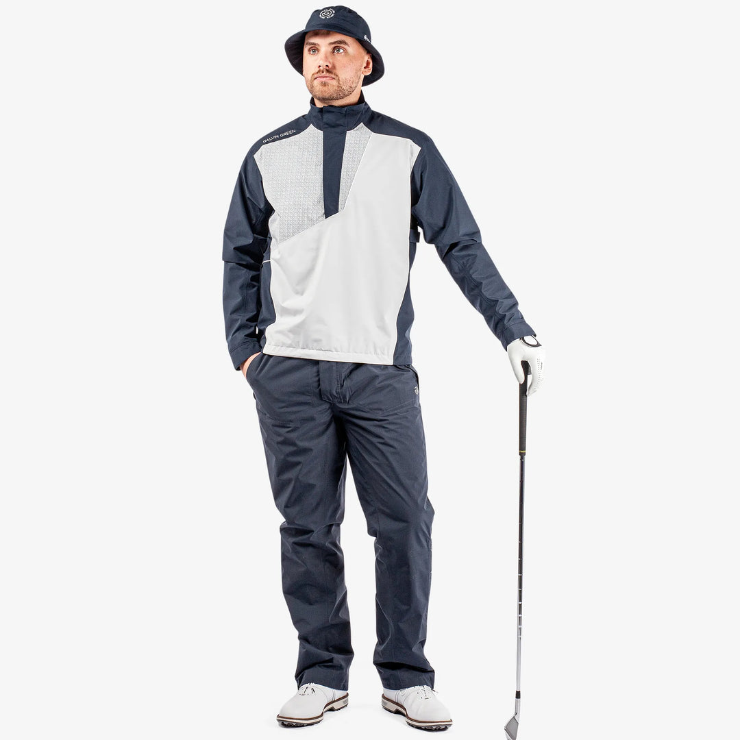 Axley is a Waterproof golf jacket for Men in the color Navy/Cool Grey/White(2)