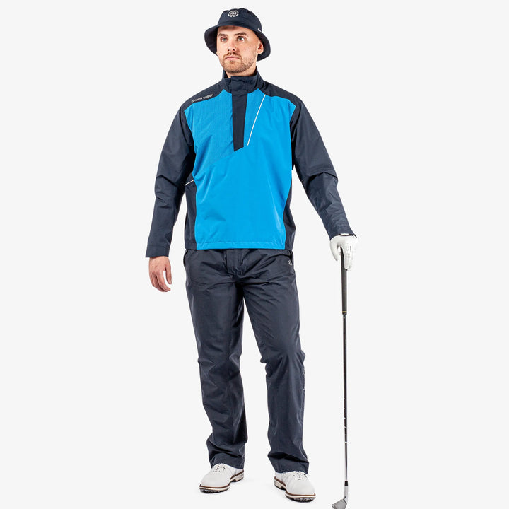 Axley is a Waterproof golf jacket for Men in the color Navy/Blue/White(2)