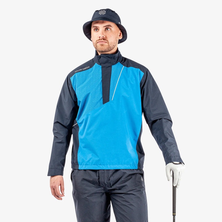 Axley is a Waterproof golf jacket for Men in the color Navy/Blue/White(1)