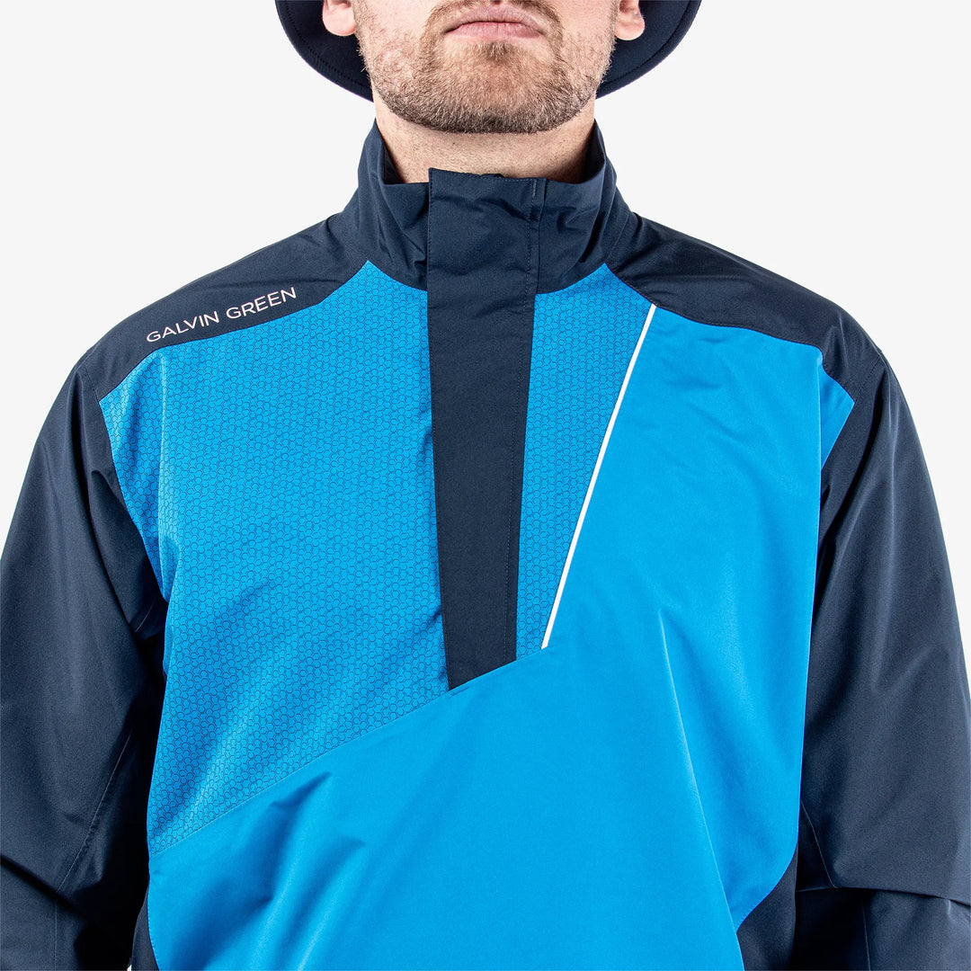 Axley is a Waterproof golf jacket for Men in the color Navy/Blue/White(4)